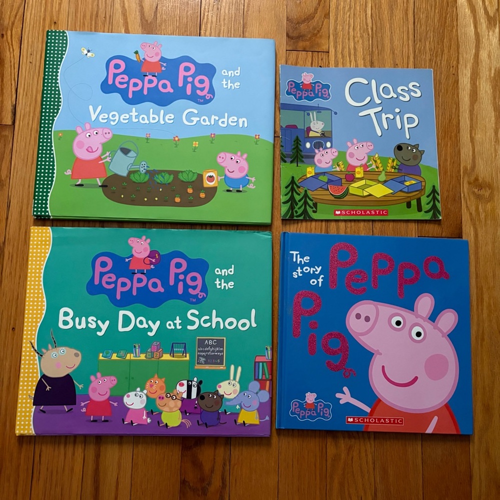 Peppa Pig Storybook Bundle (4 Books) – 3 Hardcovers & 1 Paperback Lot